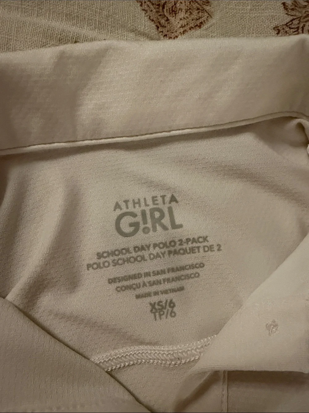 Athleta Girls Polo Set - White & Navy